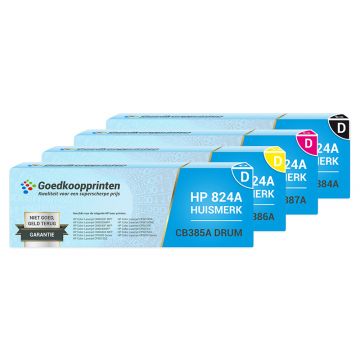 Huismerk voor HP 824A Drum Multipack (CB384A, CB385A, CB386A, en CB387A)