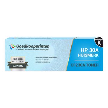 Huismerk voor HP 30A toner / HP CF230A toner cartridge Zwart - 1.600 afdrukken