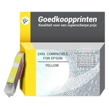 Epson T2434 inkt cartridge Geel (12 ML) - Huismerk