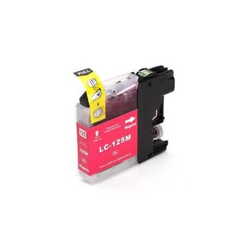 Brother LC-125M inkt cartridge Magenta (15 ML) - Huismerk