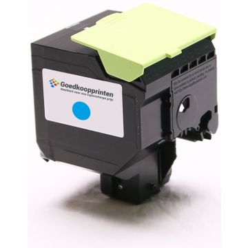 Huismerk voor Lexmark 802HC toner cartridge Cyaan - 3.000 afdrukken